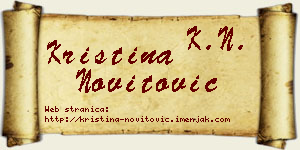 Kristina Novitović vizit kartica